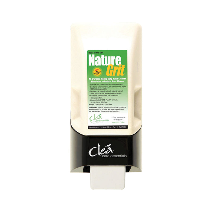 Clea Nature Grit Black Soap Dispenser 2125ml (70oz) - Premium Kitchen & Bathroom Liquid Soap Dispenser for Hand Wash, Dish Soap & Shampoo - Ideal for Home, Restaurant & Office Use