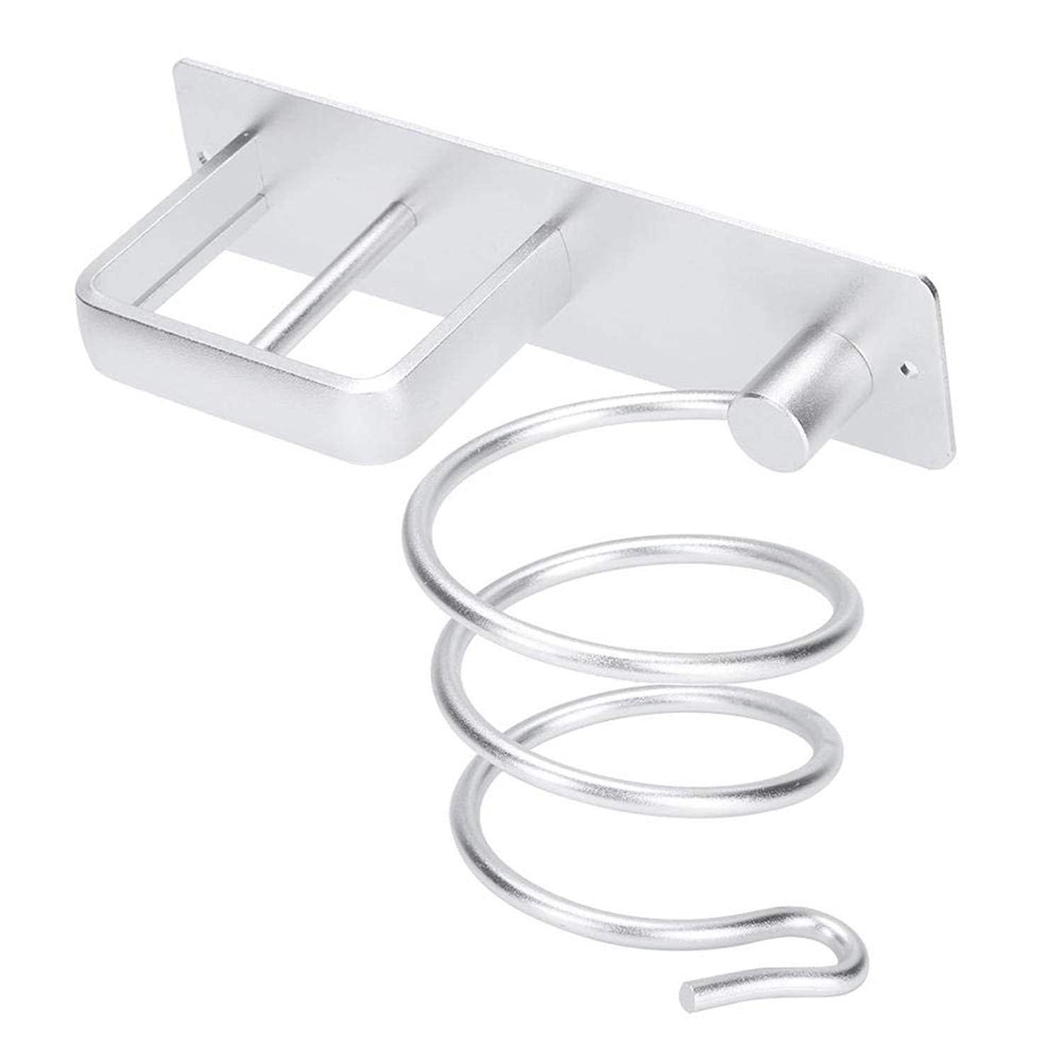 Yosoo Aluminum Wall Mount Hair Dryer Holder & Styling Tool Organizer - Bathroom Cabinet Shelf for Hair Care Accessories, Blow Dryer Rack Stand - Perfect for Home Salon & Spa Organization
