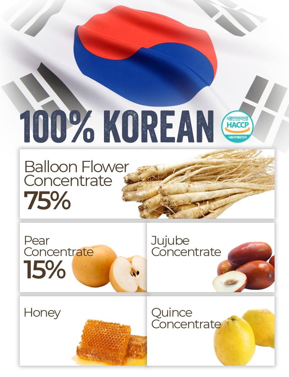 BOTO Korean Pear & Bellflower Extract 30 Sticks - 75% Concentrate for Cough Relief