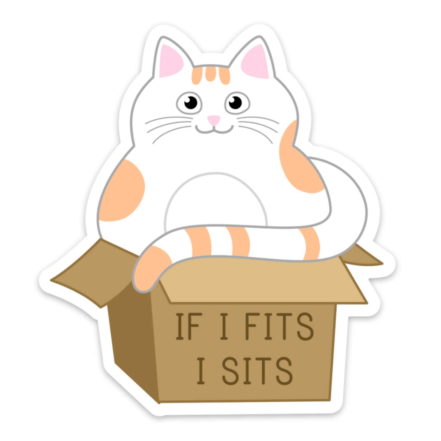 If I Fits I Sits Cat Stickers - 4
