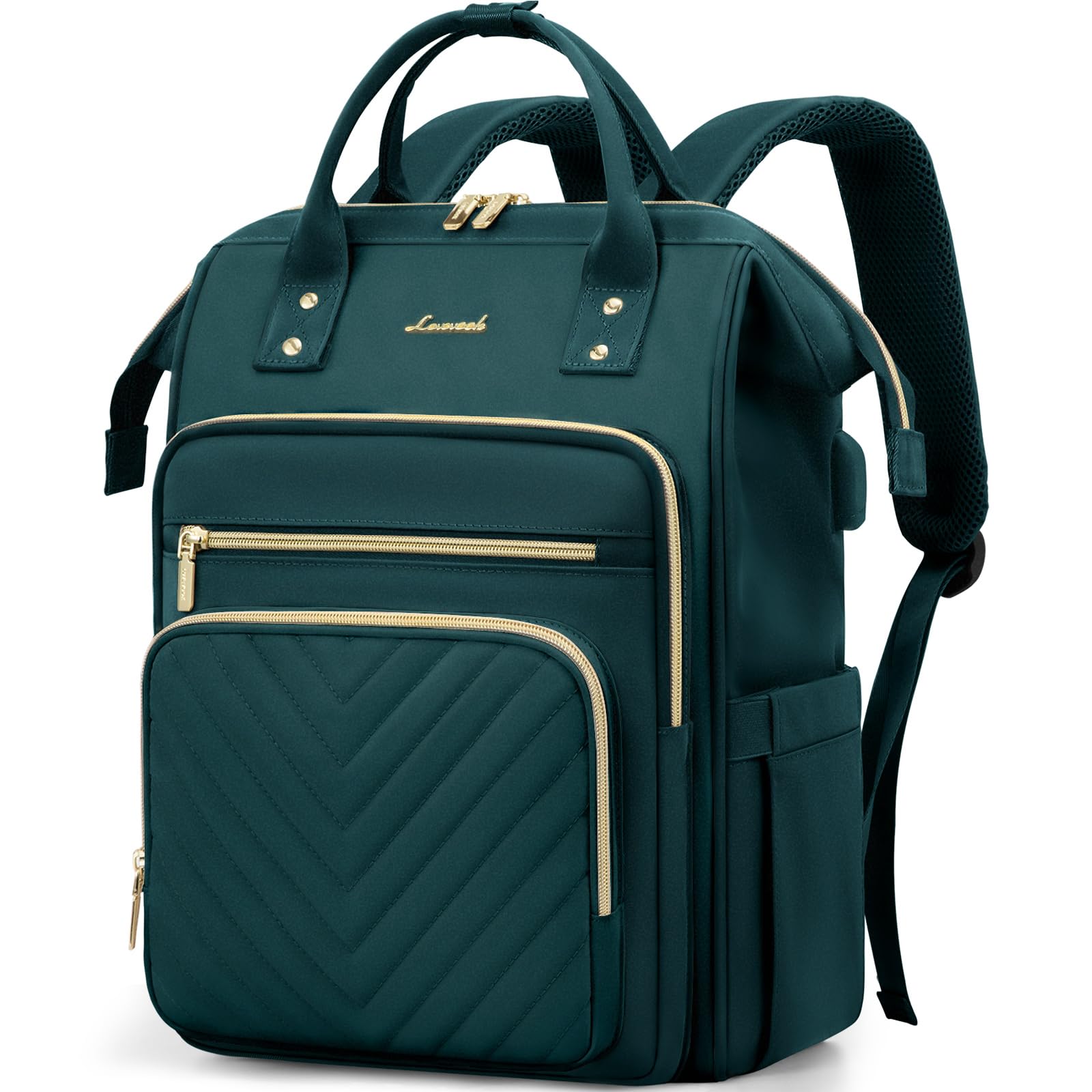 LOVEVOOK 15.6 Inch Laptop Backpack for Women - Stylish USB Charging Travel Work Backpack with Large Capacity, Waterproof Nurse Teacher Business Computer Bag - Perfect for Commuting, School & Office Use