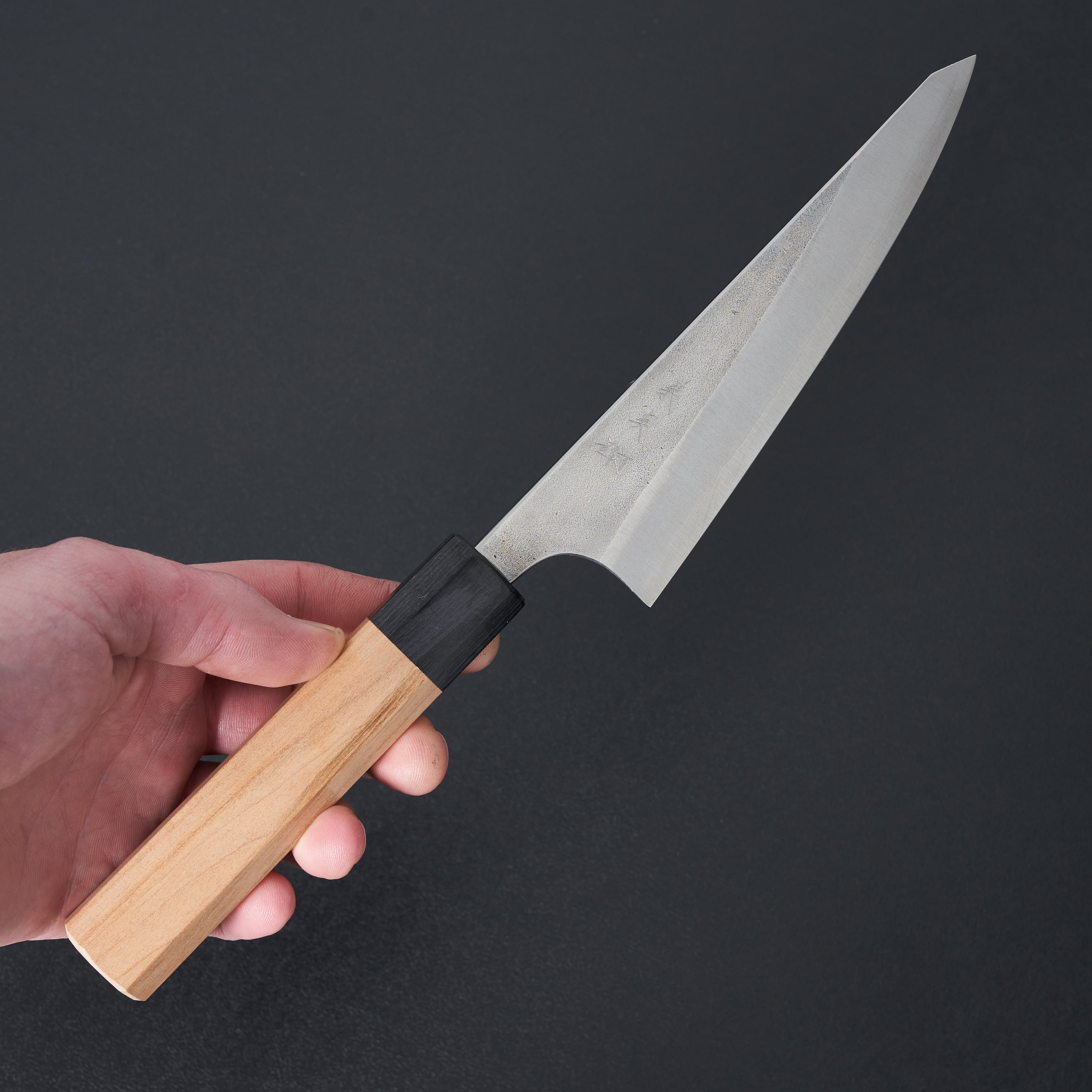 Premium Kato AS Nashiji Honesuki Knife 150mm - Japanese Cherry Wood Handle - Perfect for Poultry Butchering, Meat Deboning & Sushi Preparation