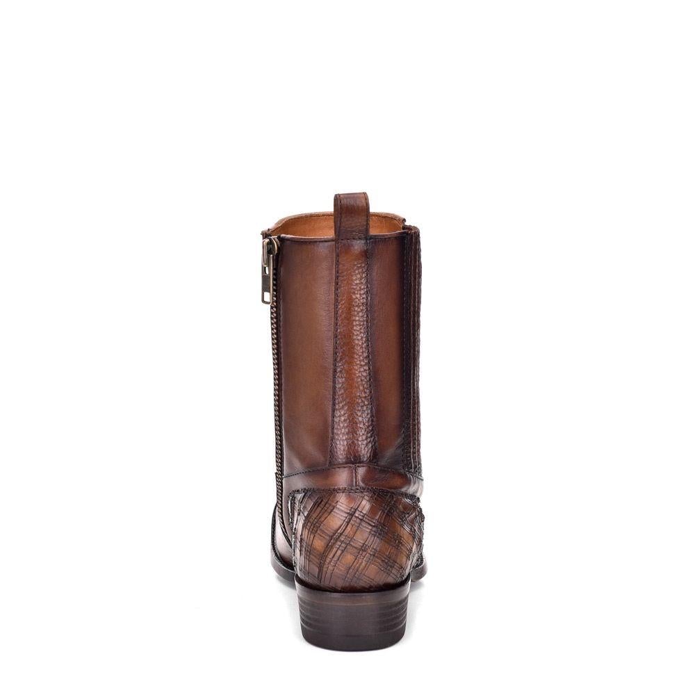 1J1VRS Cuadra Men's Casual Honey Brown Cowboy Leather Ankle Boots with Zip - Perfect for Western Wear, Country Outfits & Everyday Fashion