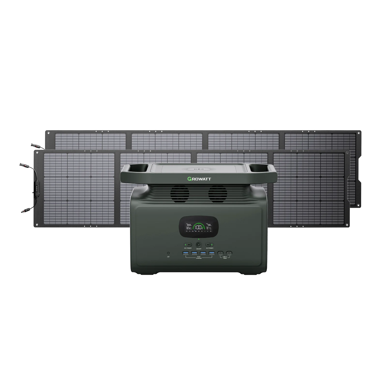 Growatt INFINITY 1200 Portable Solar Power Generator - 1200W/1024Wh Clean Energy for Home Backup, Camping & Outdoor Adventures - Solar Charging for Emergency Power & Off-Grid Living