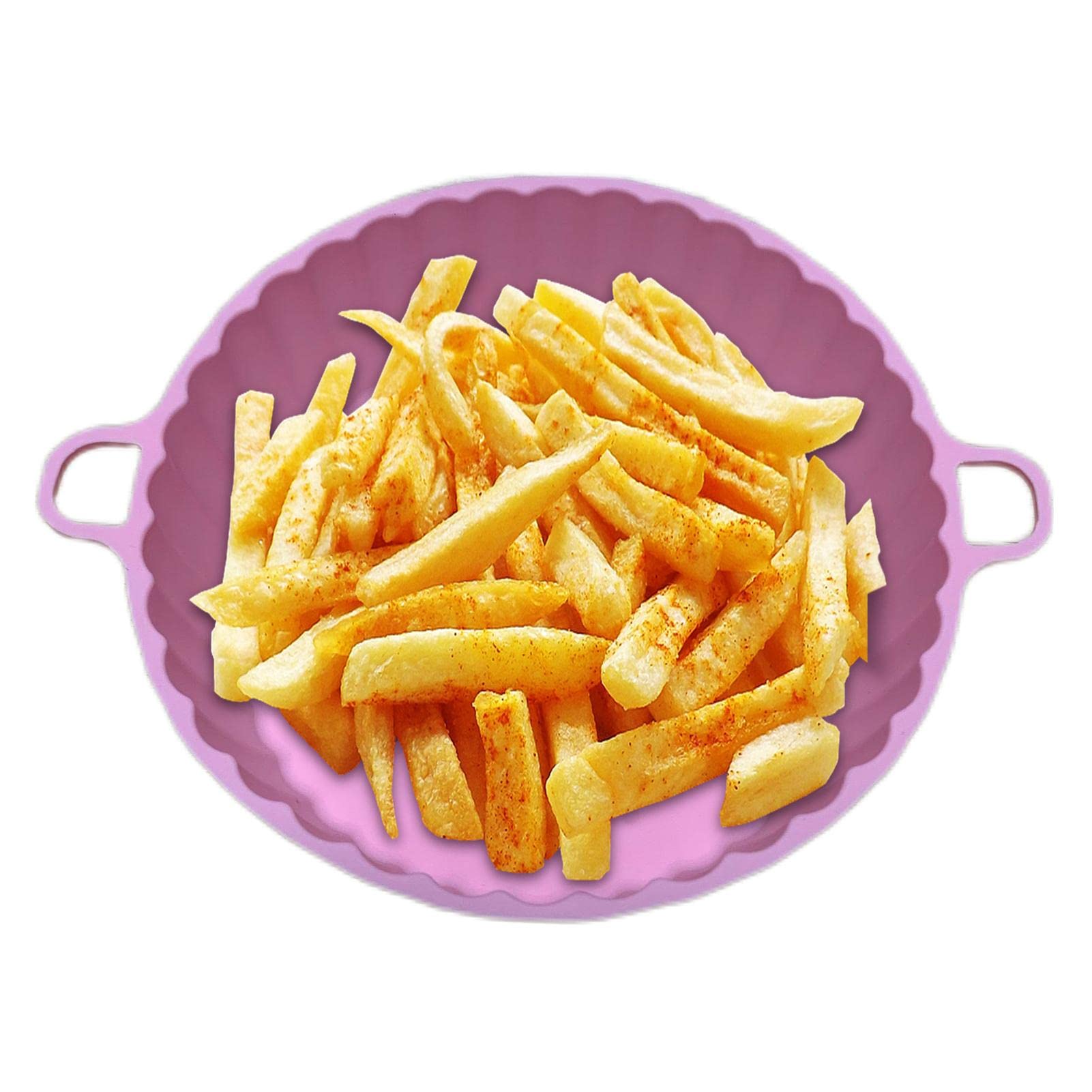 FAMURE Reusable Silicone Air Fryer Basket Liner - Heat Resistant Non-Stick Air Fryer Accessories for Philips, Ninja, Cosori - Perfect for Cooking, Baking & Freezing in Air Fryers & Ovens