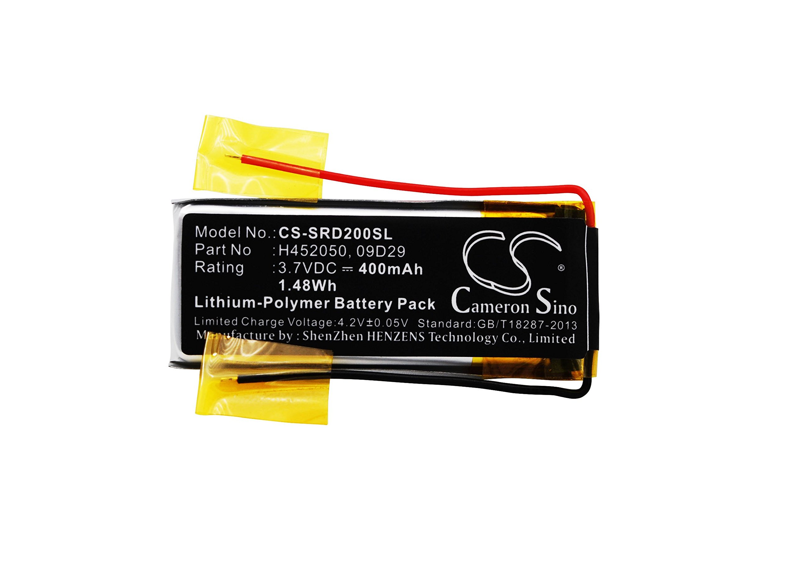 Original Cameron Sino 400mAh Wireless Headset Replacement Battery - Compatible with Freecom 2, Rider TeamSet Pro, Scala Rider Multiset Q2, Scala Rider Q2, Solo & TeamSet - Perfect for Motorcycle Communication & Long Rides