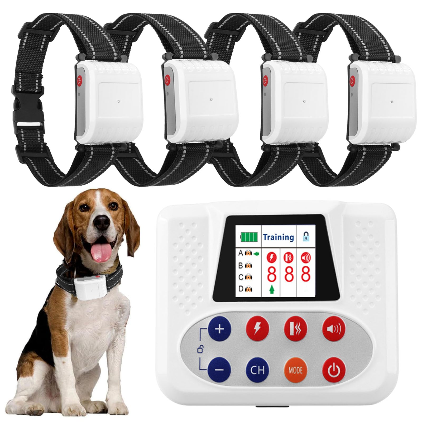 **2024 Wireless Dog Fence System - 856-Acre Coverage, Waterproof & Rechargeable Training Collar with Remote - 3 Training Modes for All Dogs - Ideal for Large Yards, Farms, and Pet Safety (Up to 4 Dogs)**