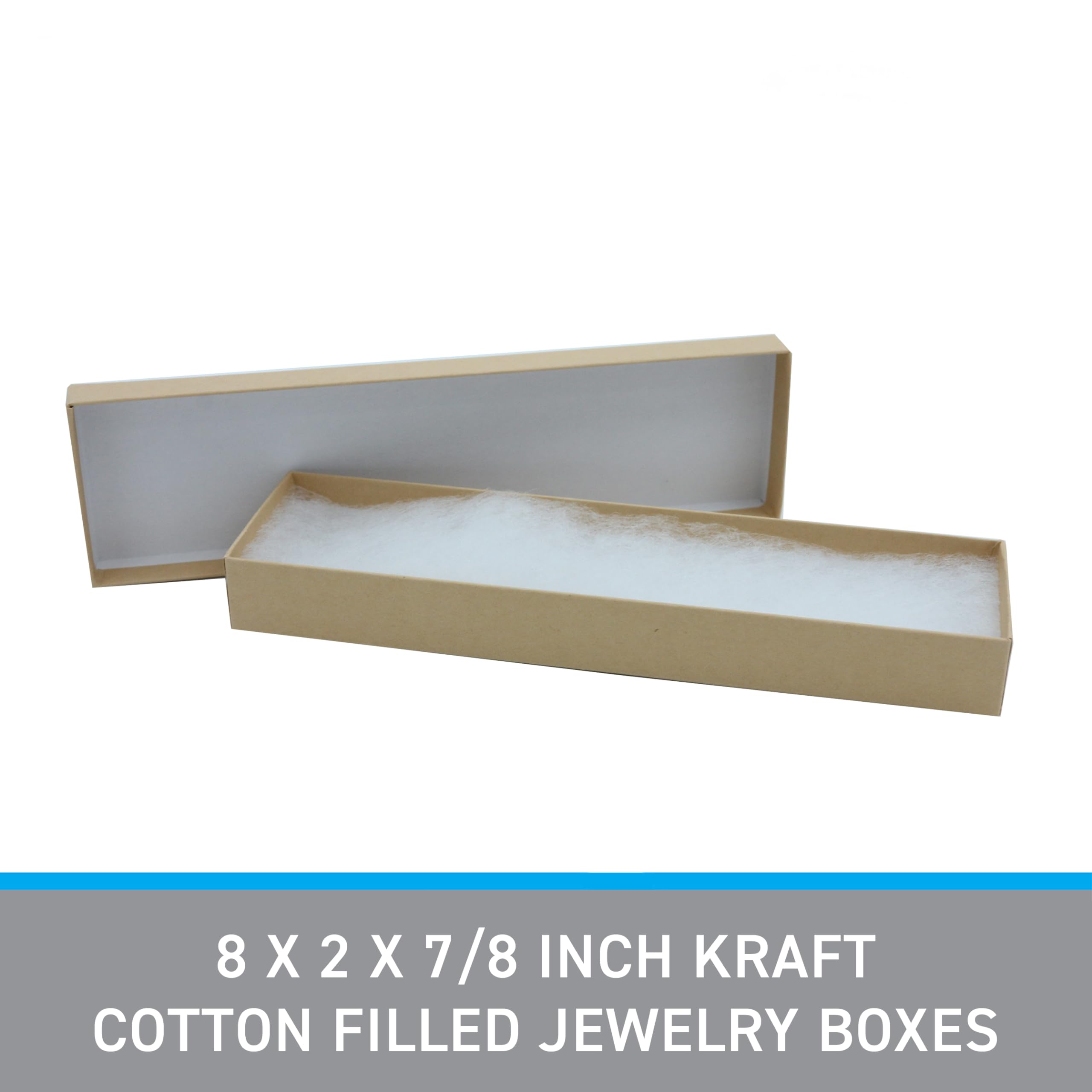 SSWBasics 100% Recycled Cotton Filled Kraft Jewelry Gift Boxes - 8