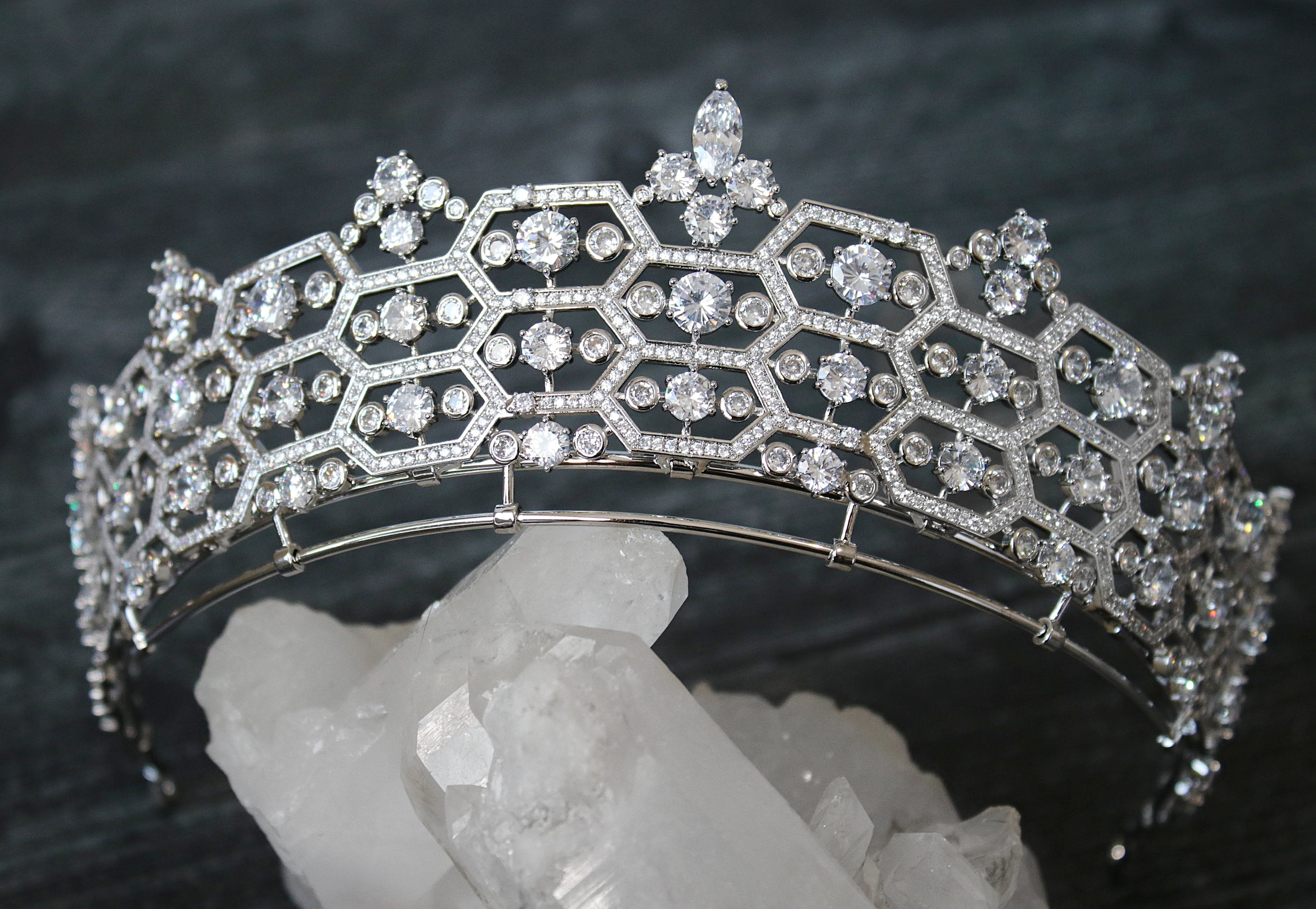 CAMILLA Royal Bridal Tiara - Sparkling Crystal Wedding Crown for Bride | Perfect for Bridal Showers, Weddings & Special Occasions