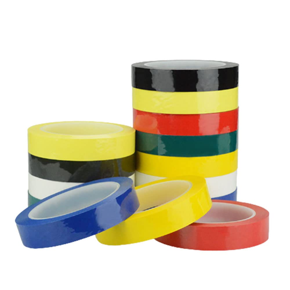 10 Rolls 1/8 Inch Whiteboard Tape - Thin Pinstripe Art Tape for Dry Erase Boards, Warning Line Sculpture Glue & PET Marla Tape - Perfect for Classroom, Office & DIY Craft Projects