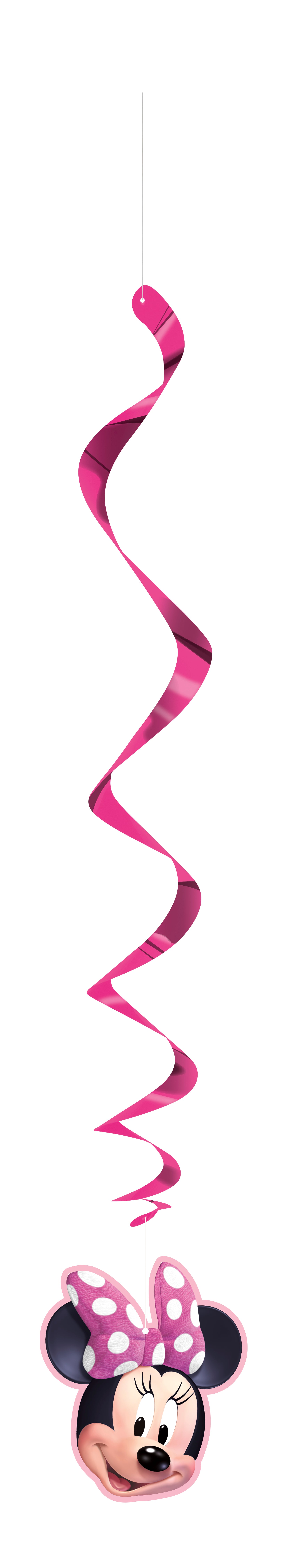 Minnie Mouse Hanging Swirl Decorations - 26 Inch 3-Piece Set for Birthday Parties, Baby Showers & Room Decor
