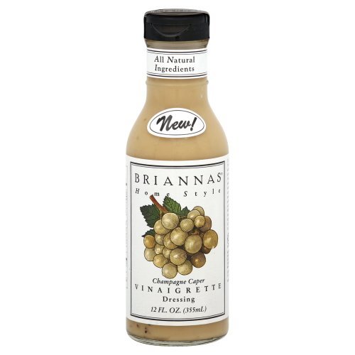 Brianna's Free Dressing Champagne Caper Vinaigrette - 12 Oz Bottle (Pack of 18) | Premium Salad Dressing for Gourmet Salads, Appetizers & Entertaining | Perfect for Restaurants, Catering & Home Chefs