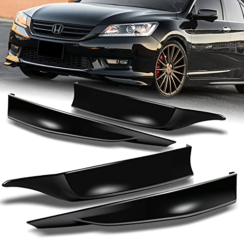 EPARTS Front & Rear Bumper Spoiler Lip Kit - 4PCS HFP-Style Matte Black Body Kit for 2013-2015 Honda Accord 4DR - Car Mod Accessories & Replacement Assembly - Perfect for Street Racing & Custom Car Shows