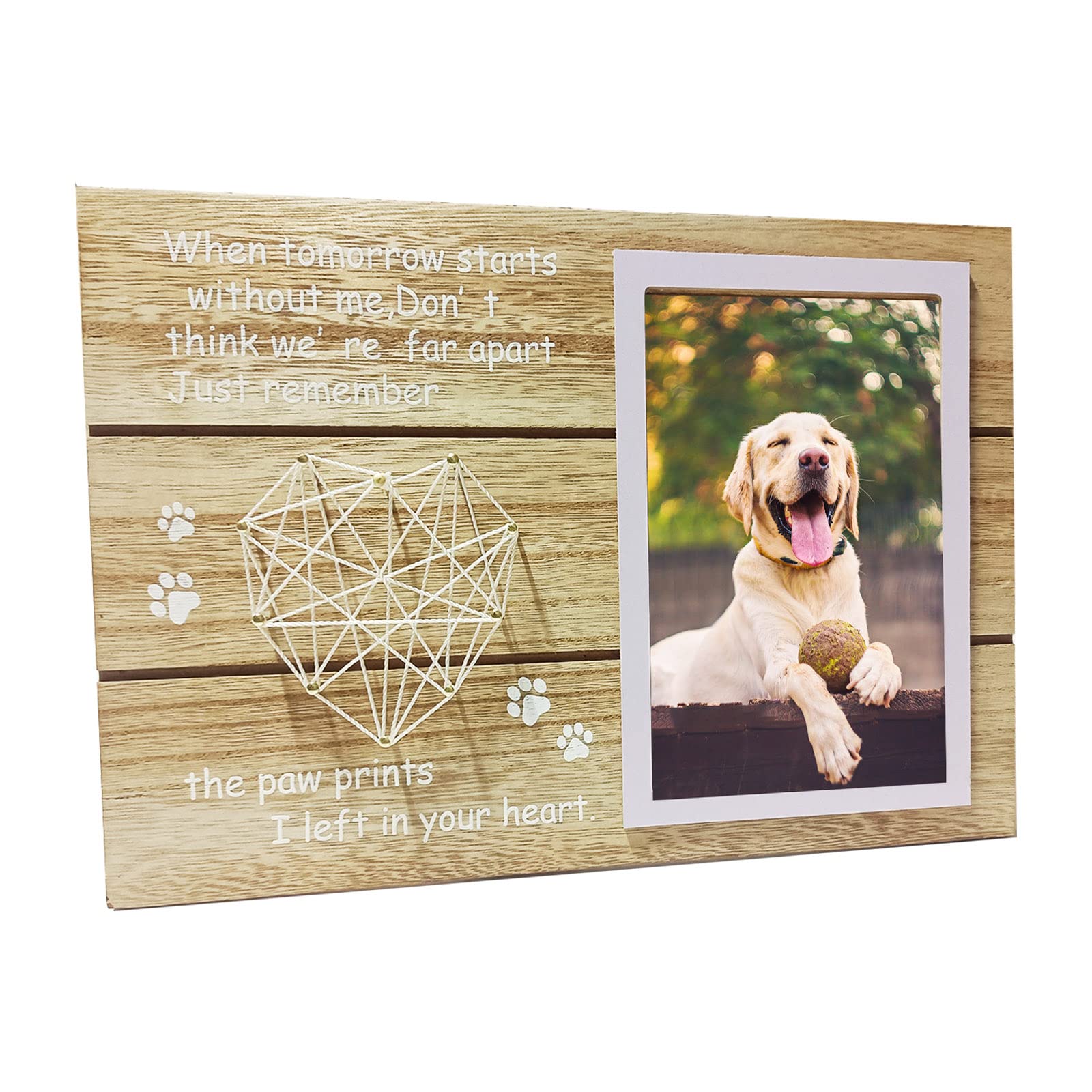 Dnoifne Pet Memorial Picture Frame - Personalized Keepsake for Dogs & Cats - Perfect for Home Decor, Pet Loss Gifts & Memorial Displays