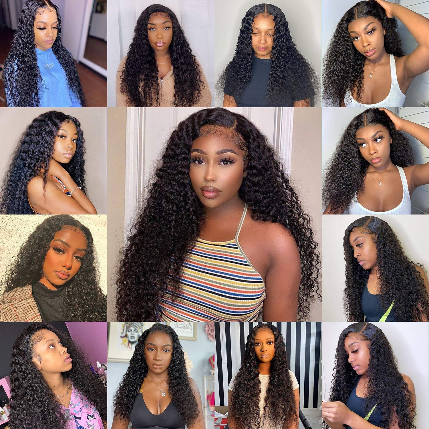 360 Full Lace Deep Curly Wave HD Transparent Lace Front Wigs - 100% Brazilian Virgin Human Hair - Pre Plucked with Baby Hair - 13x4 Lace Frontal Wig for Black Women (30 Inch) - Perfect for Daily Wear, Parties, Weddings & Special Occasions