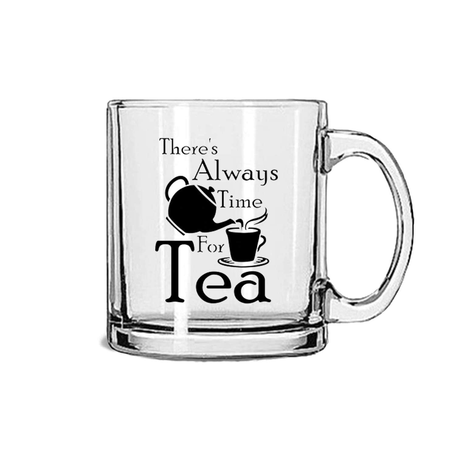 Clapcart Printed Transparent Glass Coffee and Tea Mug - Perfect for Home, Office & Gifts | Enjoy Your Favorite Hot Beverages in Style