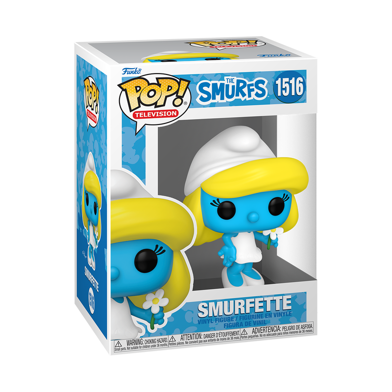 Smurfette Funko Pop TV Vinyl Figure #1516 with Protector Case - Perfect for Collectors, Gifts, and Display in Home or Office