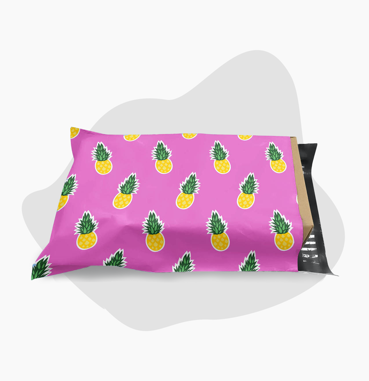 10x13 Inch Glossy Pink Pineapple Printed Poly Mailer Envelopes - 2 Mil Thick Waterproof Shipping Bags for Ecommerce, Clothing, Jewelry & Small Business Packaging | Perfect for Online Stores, Subscription Boxes & Gift Packaging