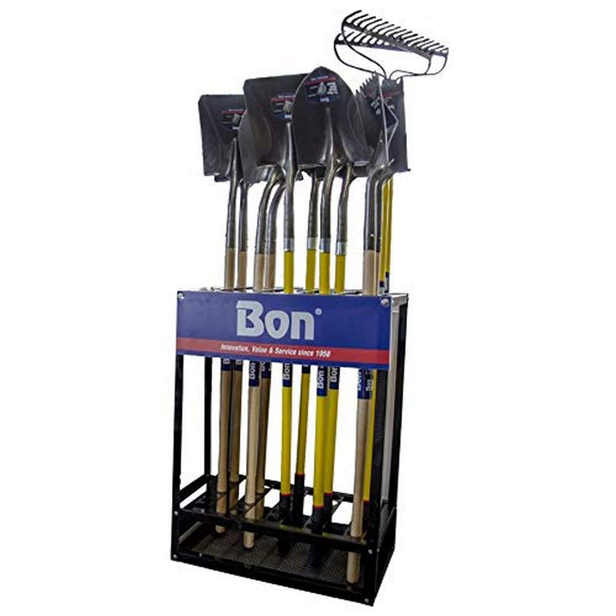 Long Handle Tool Display Rack - Durable Organizer for Hardware Store & Workshop Tools - Perfect for Retail Shelving and Garage Storage