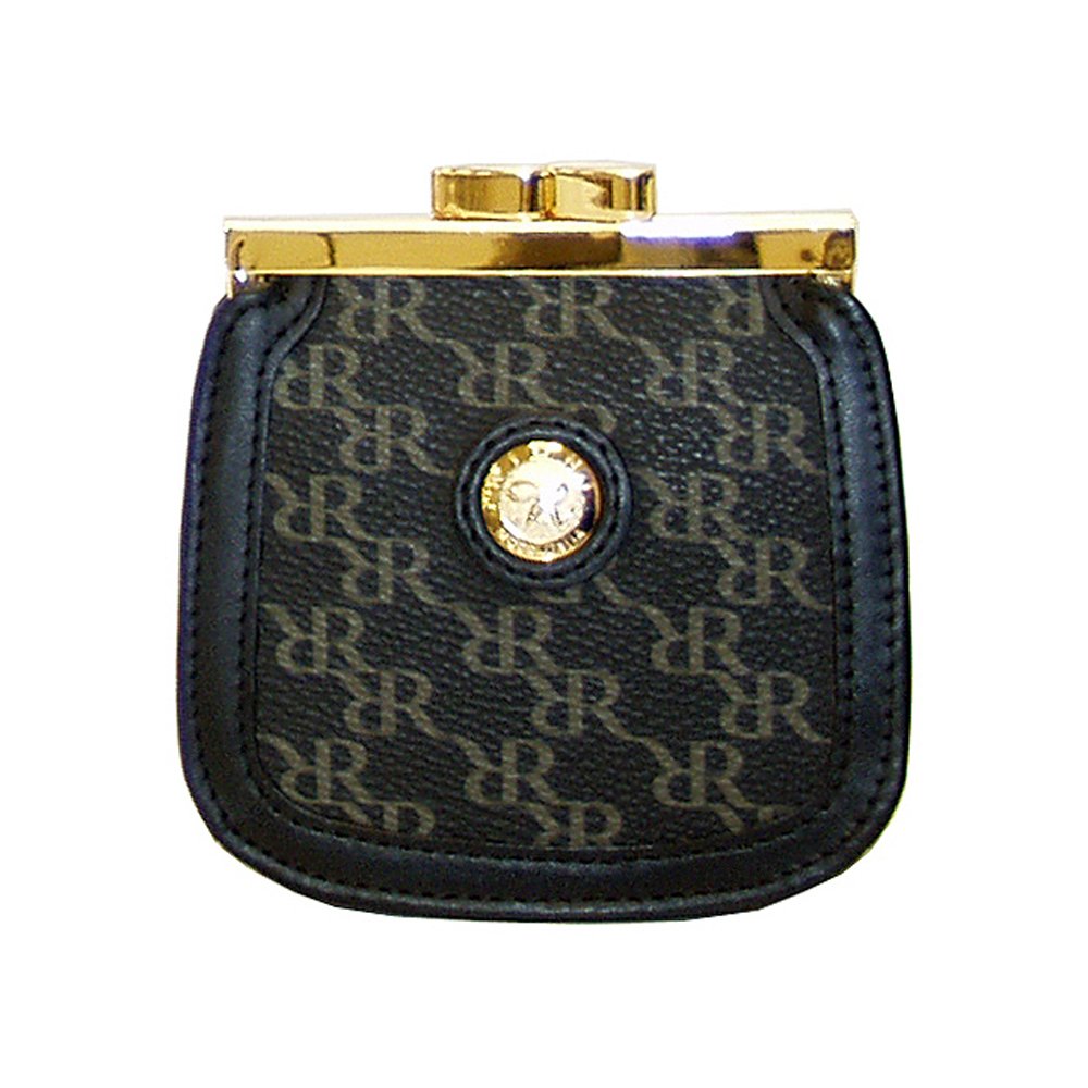 Rioni Designer Aristo Black Coin Purse - Luxury Leather Wallet for Women - Perfect for Travel, Shopping & Everyday Use