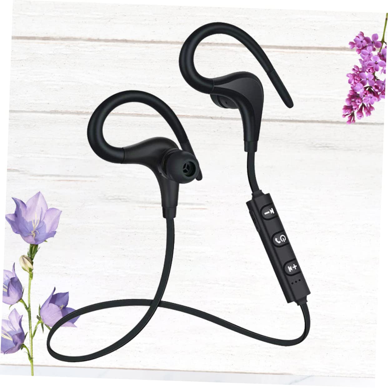 Hemobllo Wireless Sport Headphones - Bluetooth Over-Ear Headset with Earhook, Stereo Sound for Running, Gym & Workout - Black