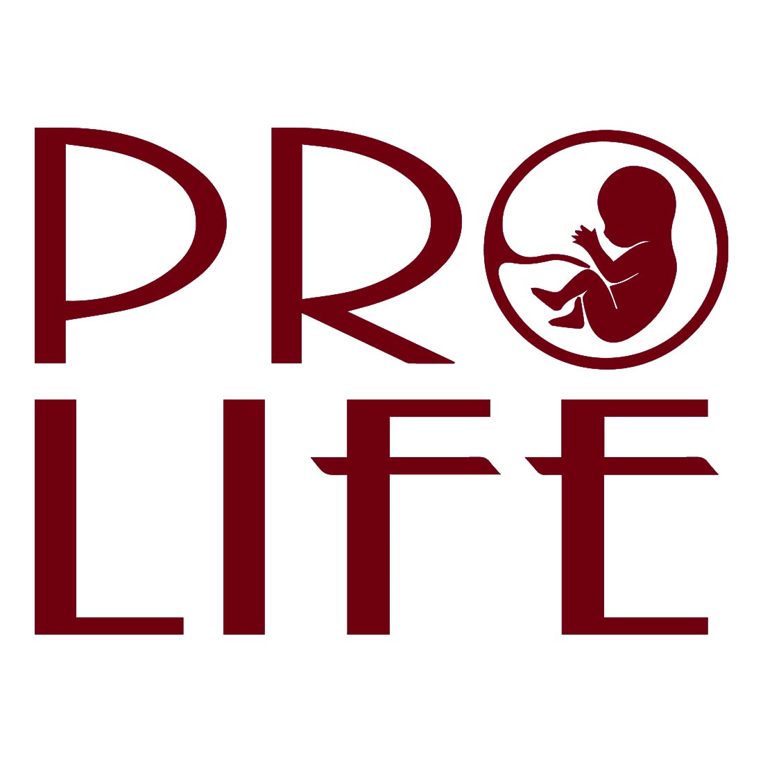 Premium Waterproof Vinyl Decal Stickers (Set of 2) - Baby Pro Life Burgundy Design for Laptop, Phone, Helmet, Car Window, Bumper, Mug, Cup, Door & Wall Decoration - Perfect for Nursery, Kids Room, Office & Personalizing Your Belongings