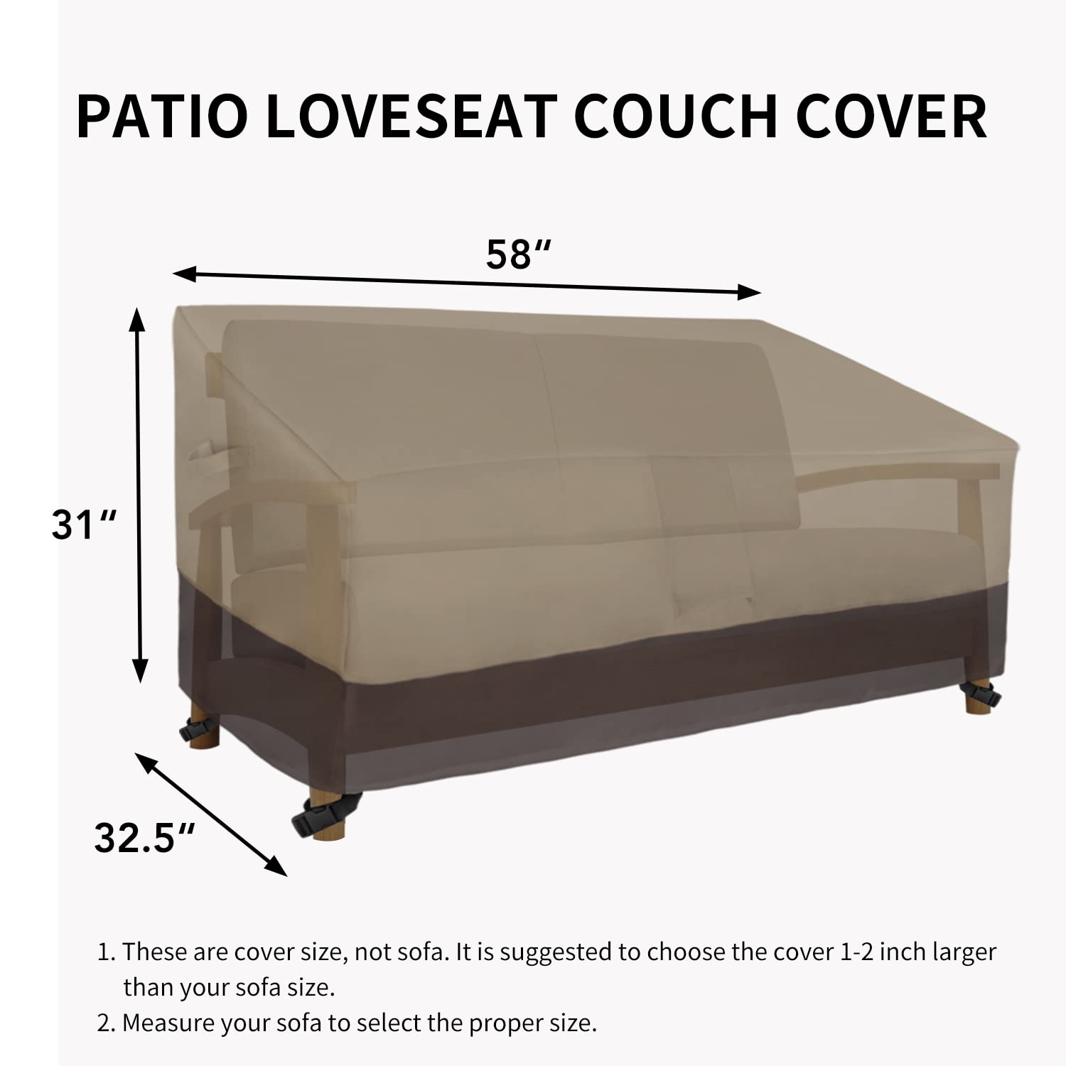 Easy-Going Patio Chair Cover Bundles - Waterproof Outdoor Furniture Covers for Sofa, Loveseat & Sectional - All-Weather Protection for Patio, Deck & Garden Use