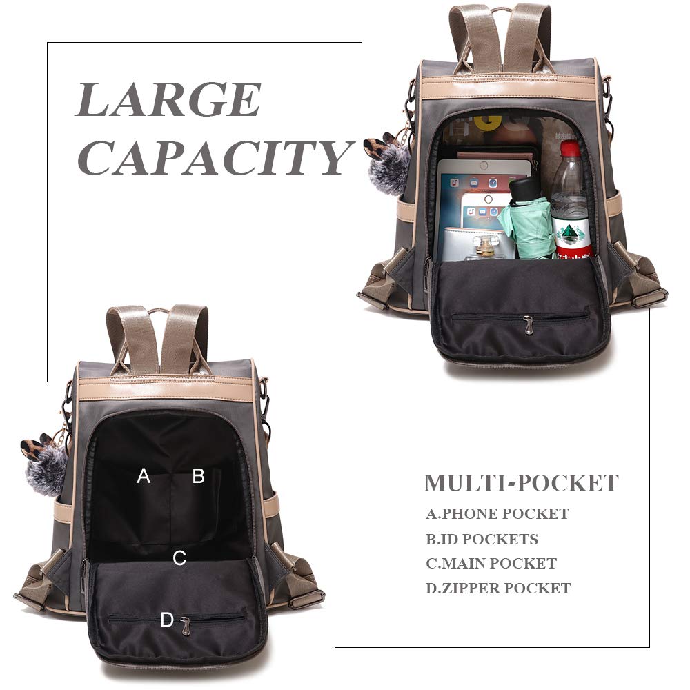 Anti-Theft Women's Backpack Purse - Lightweight Shoulder Bag Satchel Handbag for Travel, Work, School & Shopping - Stylish & Secure Everyday Carry