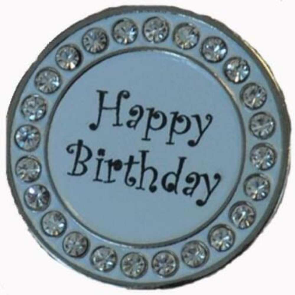 Swarovski Crystal Ball Marker & Hat Clip - Birthday Gift for Golfers