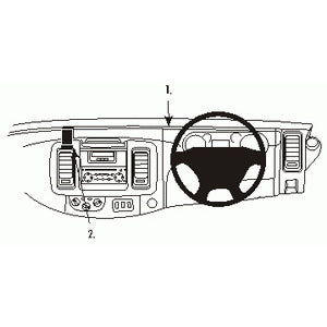 ClicOn No Holes Angled Dash Mount for Renault Traffic (2002-2010) - Secure Phone Holder for Hands-Free Driving & Navigation