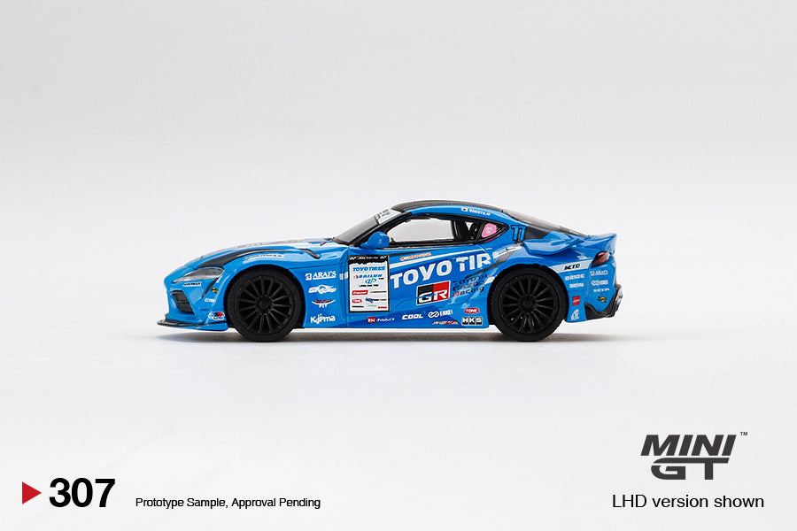 MINIGT 1:64 Scale Toyota GR Supra HKS #77 FAT FIVE RACING 2020 D1 Grand Prix Diecast Model Car - Perfect for Collectors, Display, and Racing Enthusiasts
