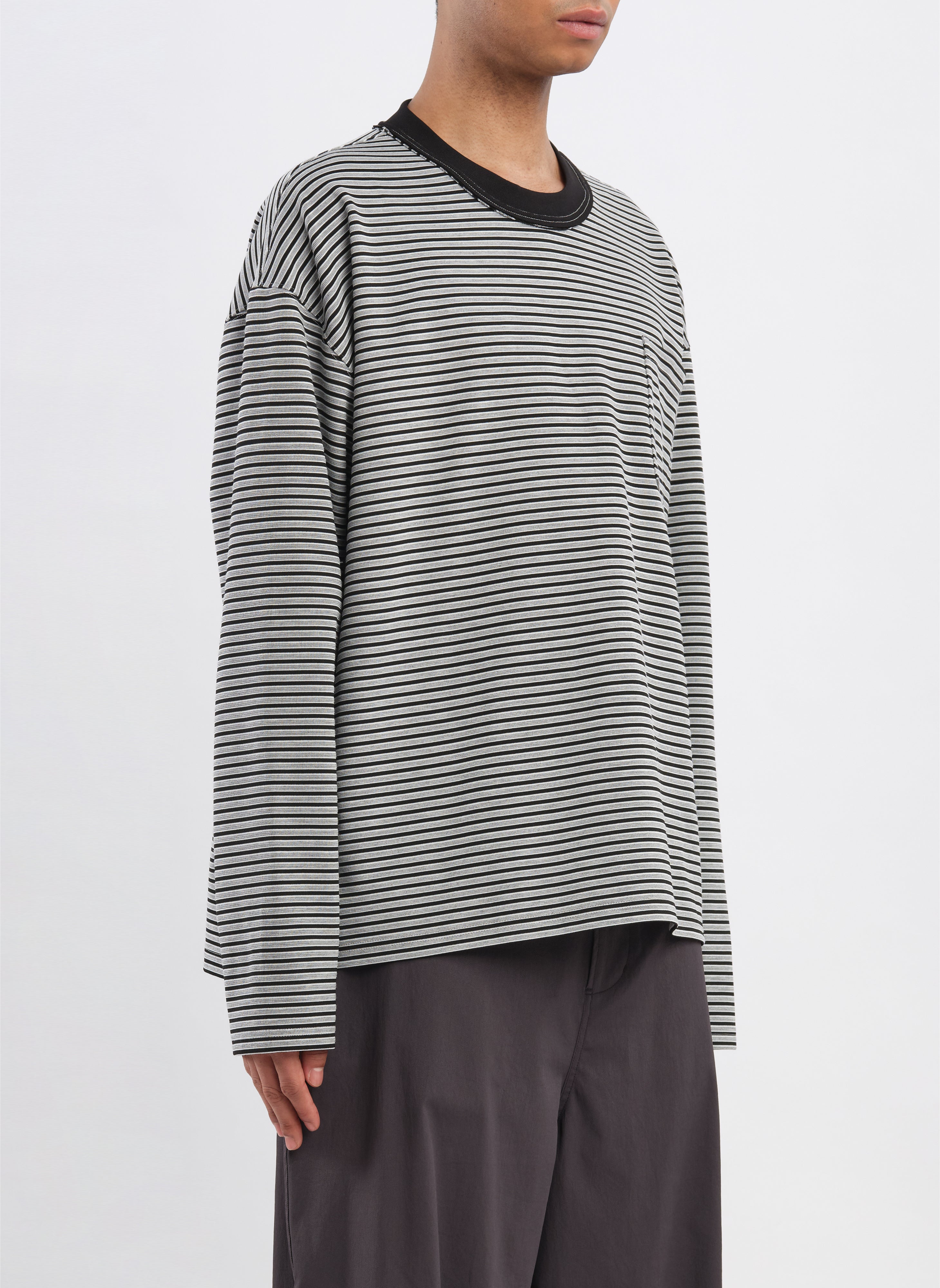 Stylish Jacquard Long Sleeve Border Top for Women - Elegant Floral Print Blouse for Casual Wear, Office & Date Nights