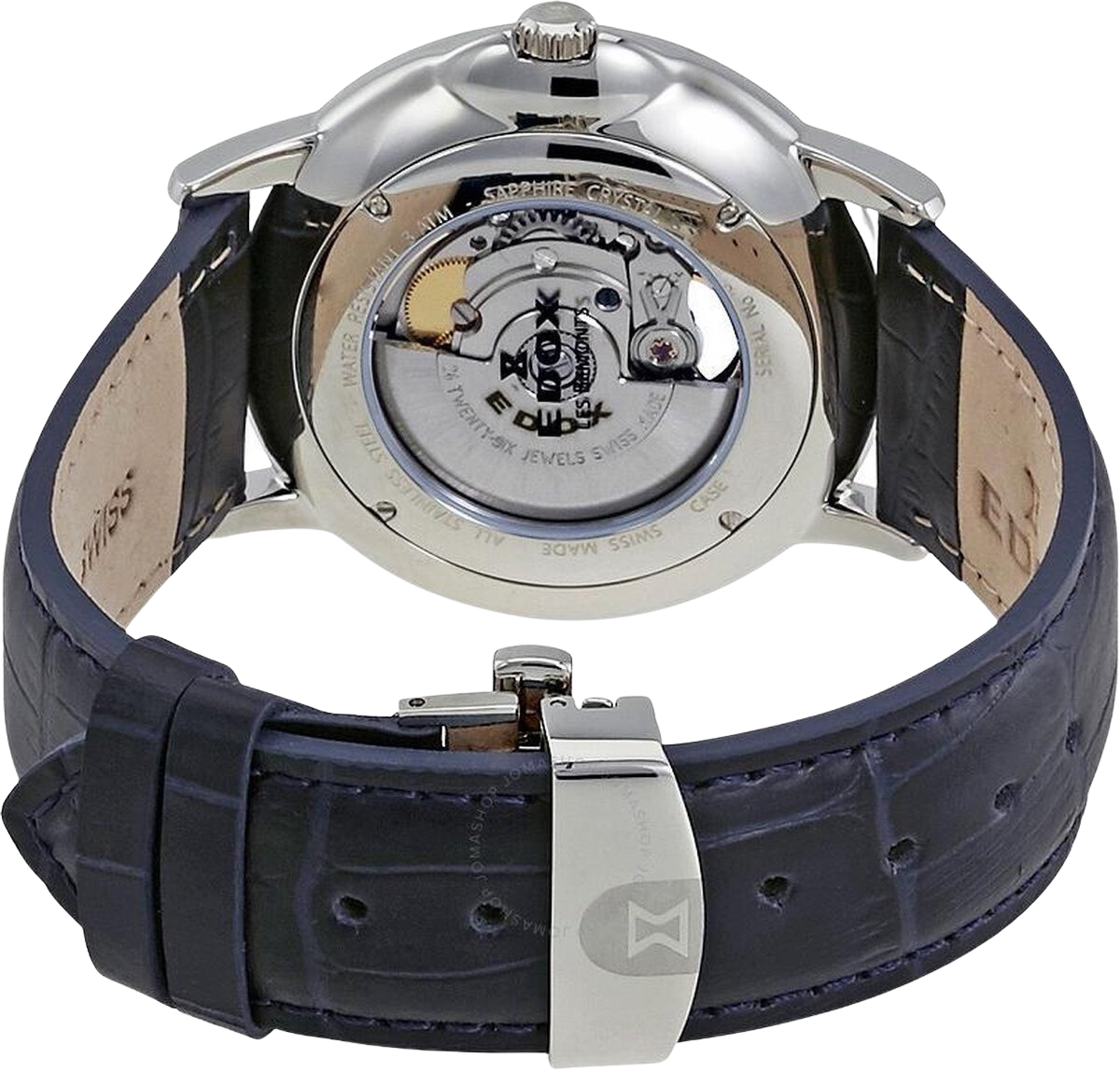 Edox Les Bemonts Open Vision Automatic Men's Watch 85021-3-BUIN - Luxury Swiss Timepiece for Business & Formal Occasions