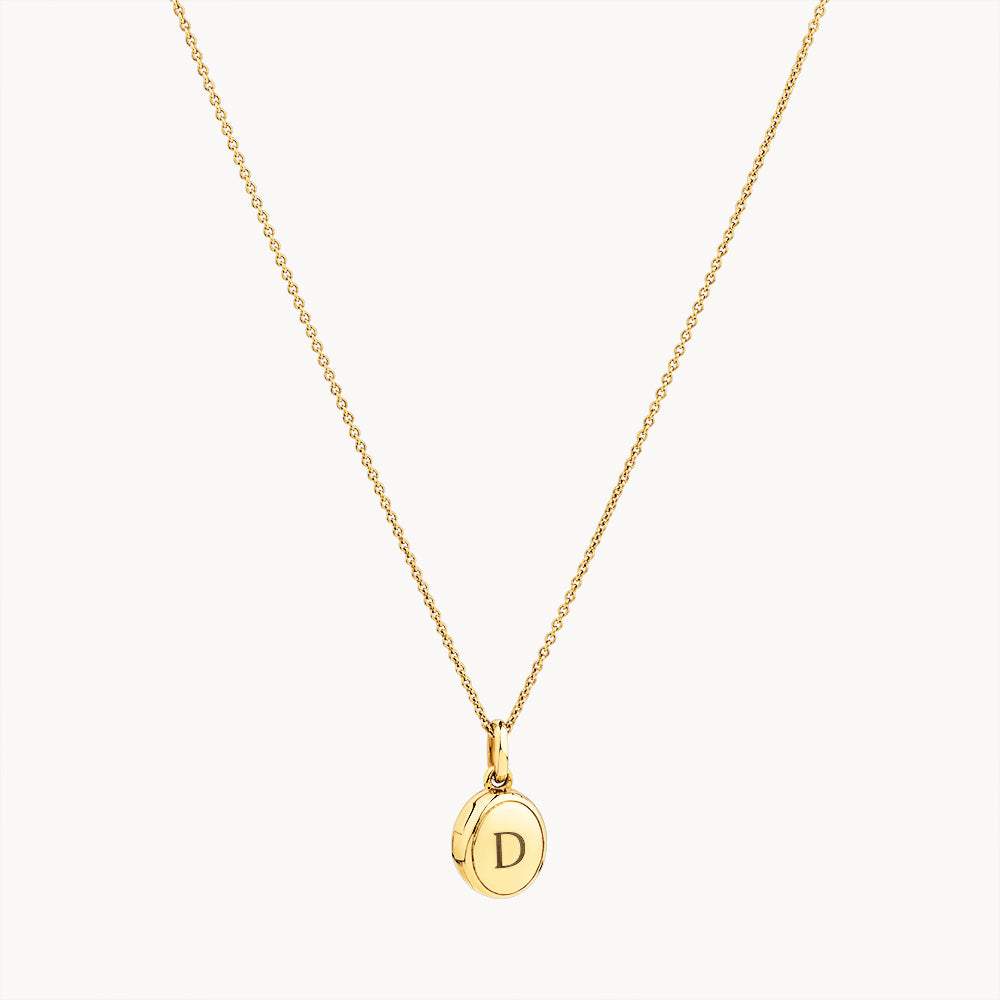 Personalized Engravable Oval Mini Locket Necklace in 14K Gold - Perfect for Anniversary Gifts, Valentine's Day & Keepsake Jewelry