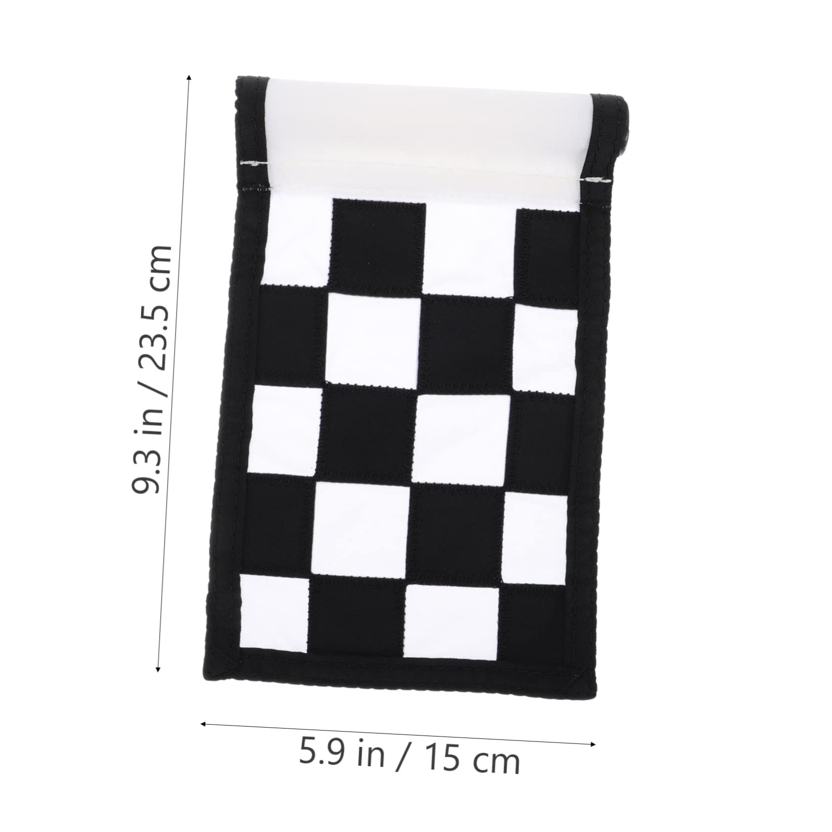 BESPORTBLE 8-Pack Portable Golf Training Flags - Green Checkered Nylon Course Flags for Outdoor Sports & Professional Equipment | Perfect for Golf Courses, Driving Ranges & Backyard Practice