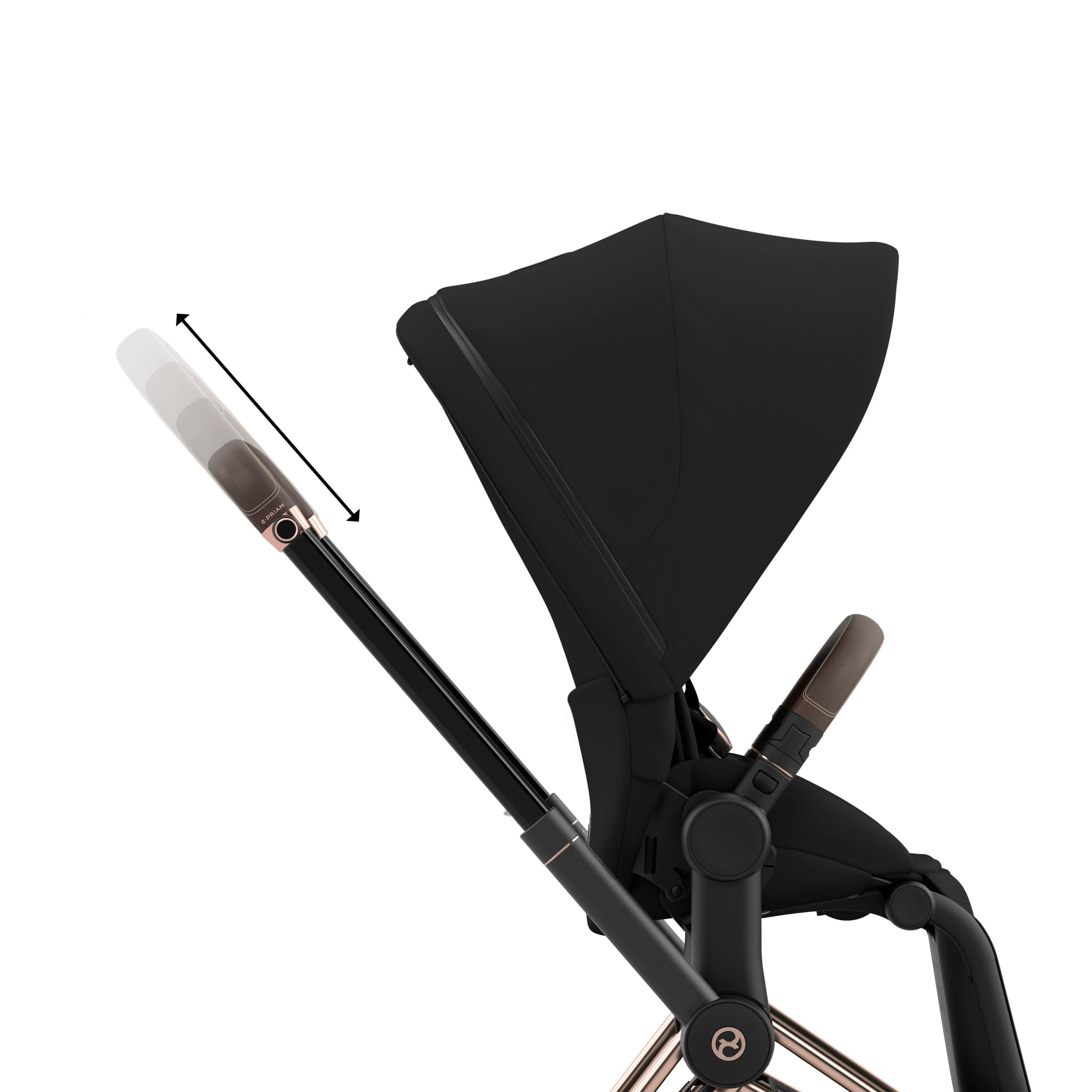 Cybex ePriam 2 Complete Stroller - Rose Gold & Brown Luxury Baby Stroller with All-Wheel Suspension | Perfect for City Walks, Shopping & Travel