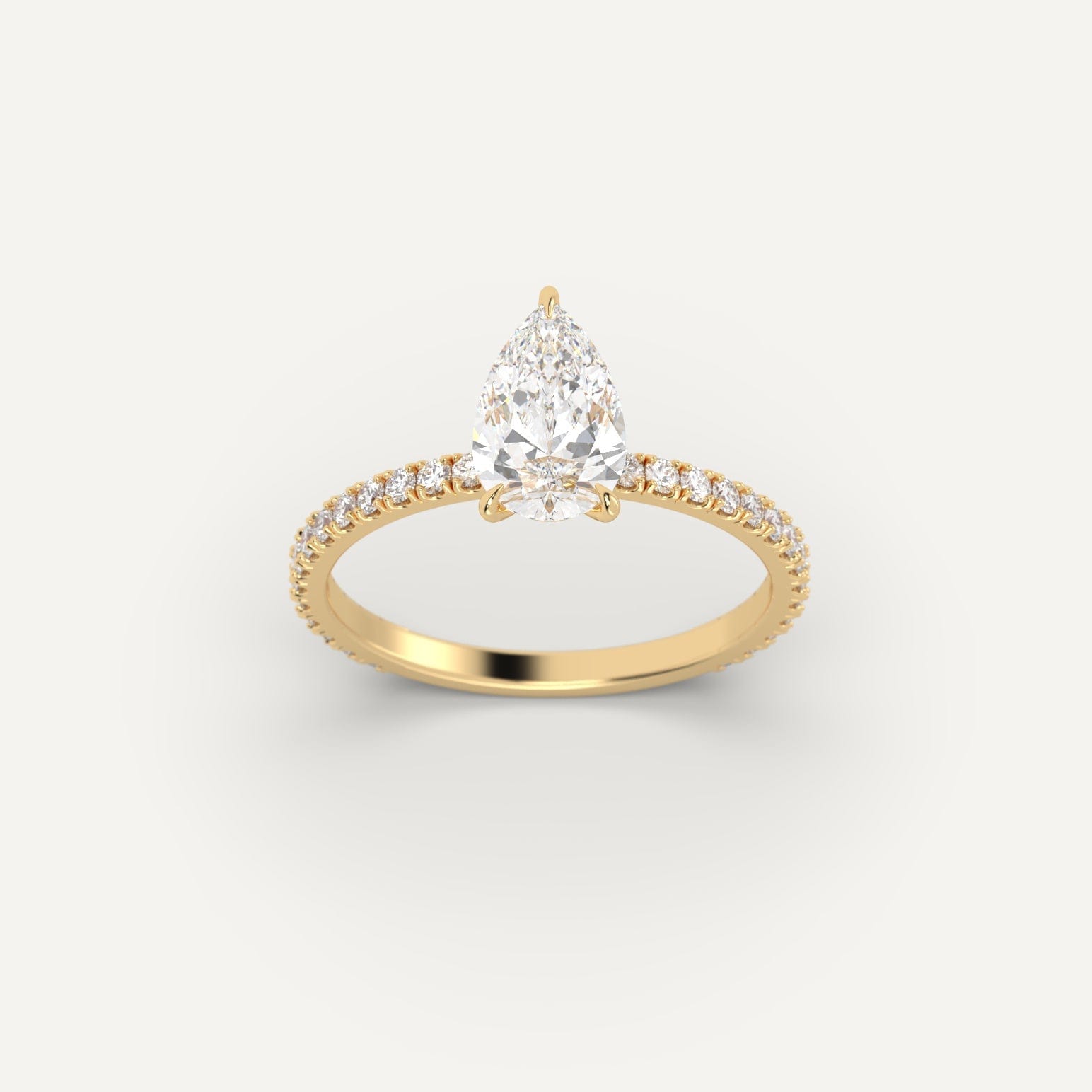 2 Carat Pear Cut Diamond Ring - Elegant Solitaire Engagement Ring for Women, Perfect for Proposals, Weddings & Anniversaries