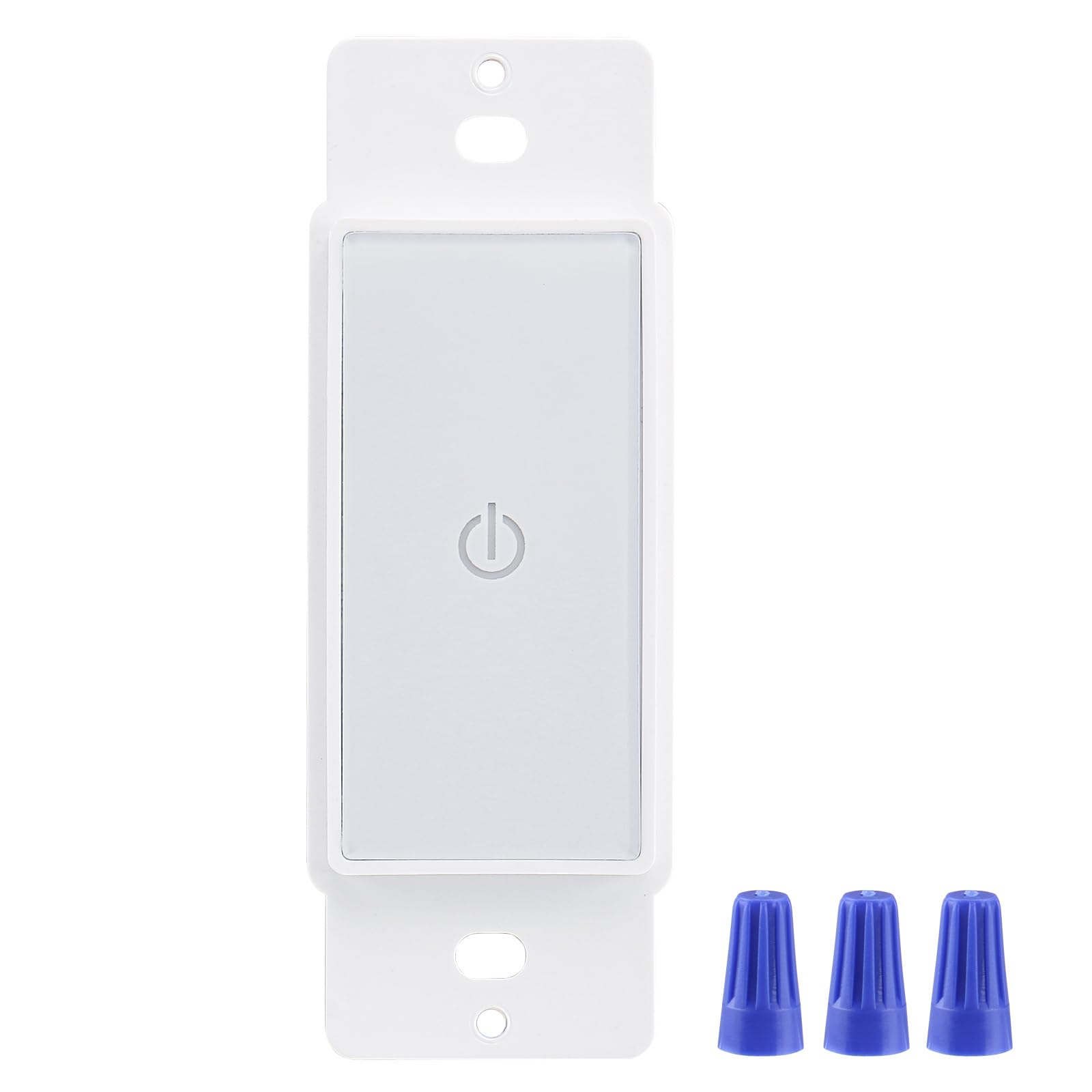Wengart 1Pack White ETL Listed Capacitive Touch Light Switch with LED Indicator - Compatible with 480W Tungsten/Incandescent & 150W LED Bulbs - Perfect for Bedroom, Living Room, and Office Lighting Control