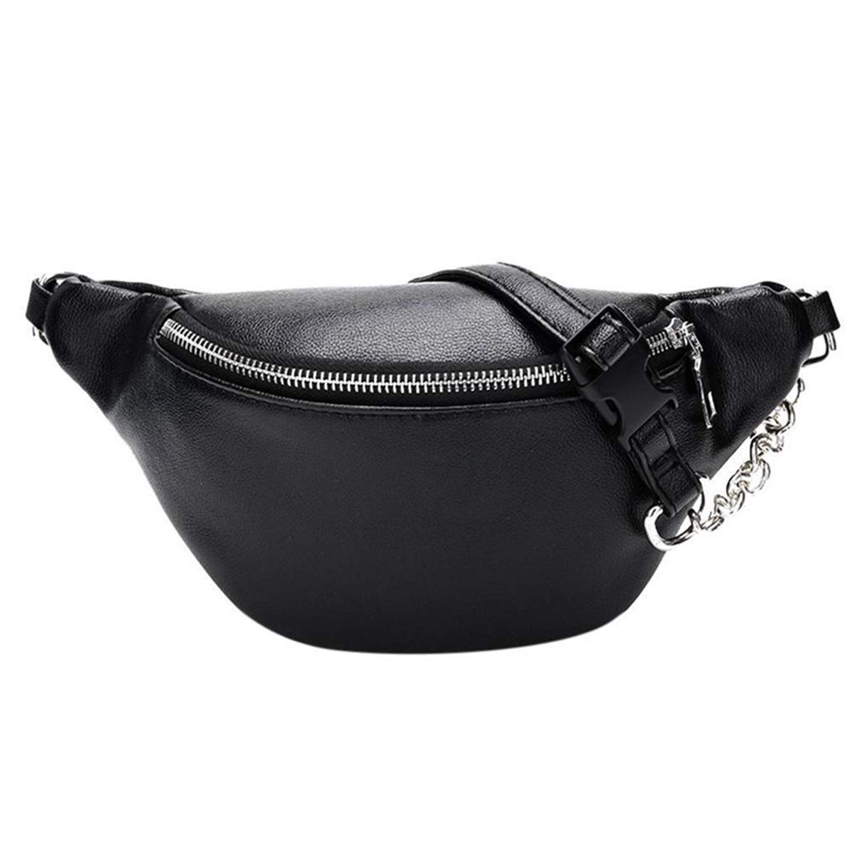 Women's Adjustable Waist Bag PU Leather Belt Purse - Lightweight Phone Key Pouch for Running, Travel & Daily Use