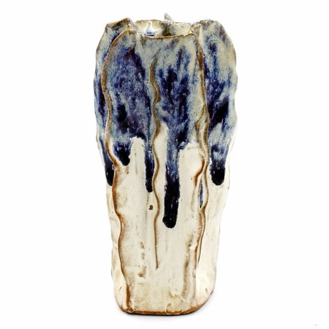 Elegant Tall Porcelain Vase with Luffa Design in Cream - Perfect for Home Decor, Wedding Centerpieces & Luxury Gift Giving