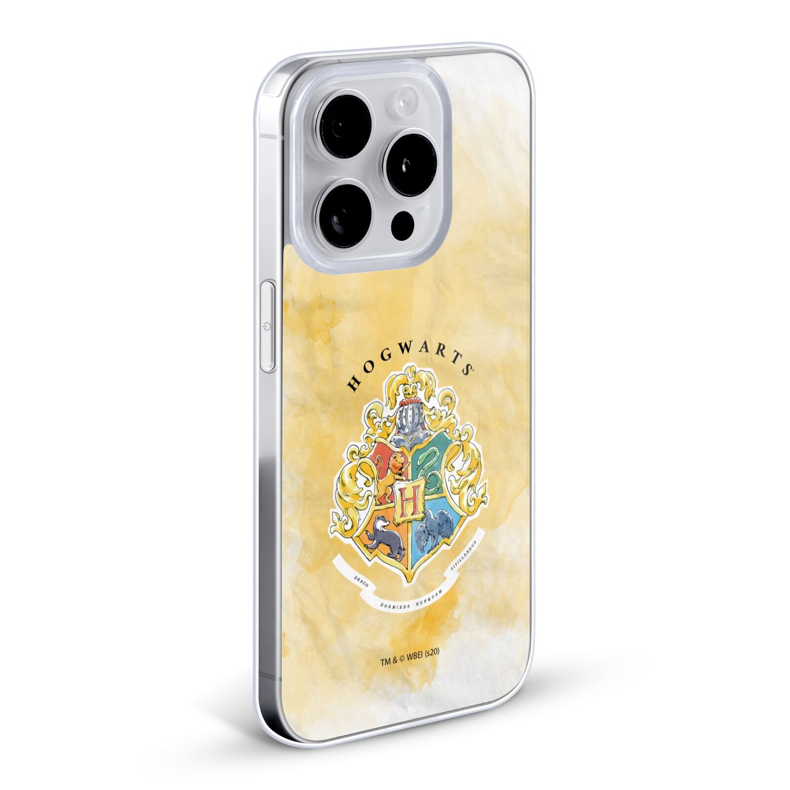Official Harry Potter Hogwarts Crest iPhone 12 Case - Deathly Hallows XVII Licensed Soft Gel Cover for Apple iPhone 12 & 12 Pro - Perfect for Fans, School, Work & Daily Use