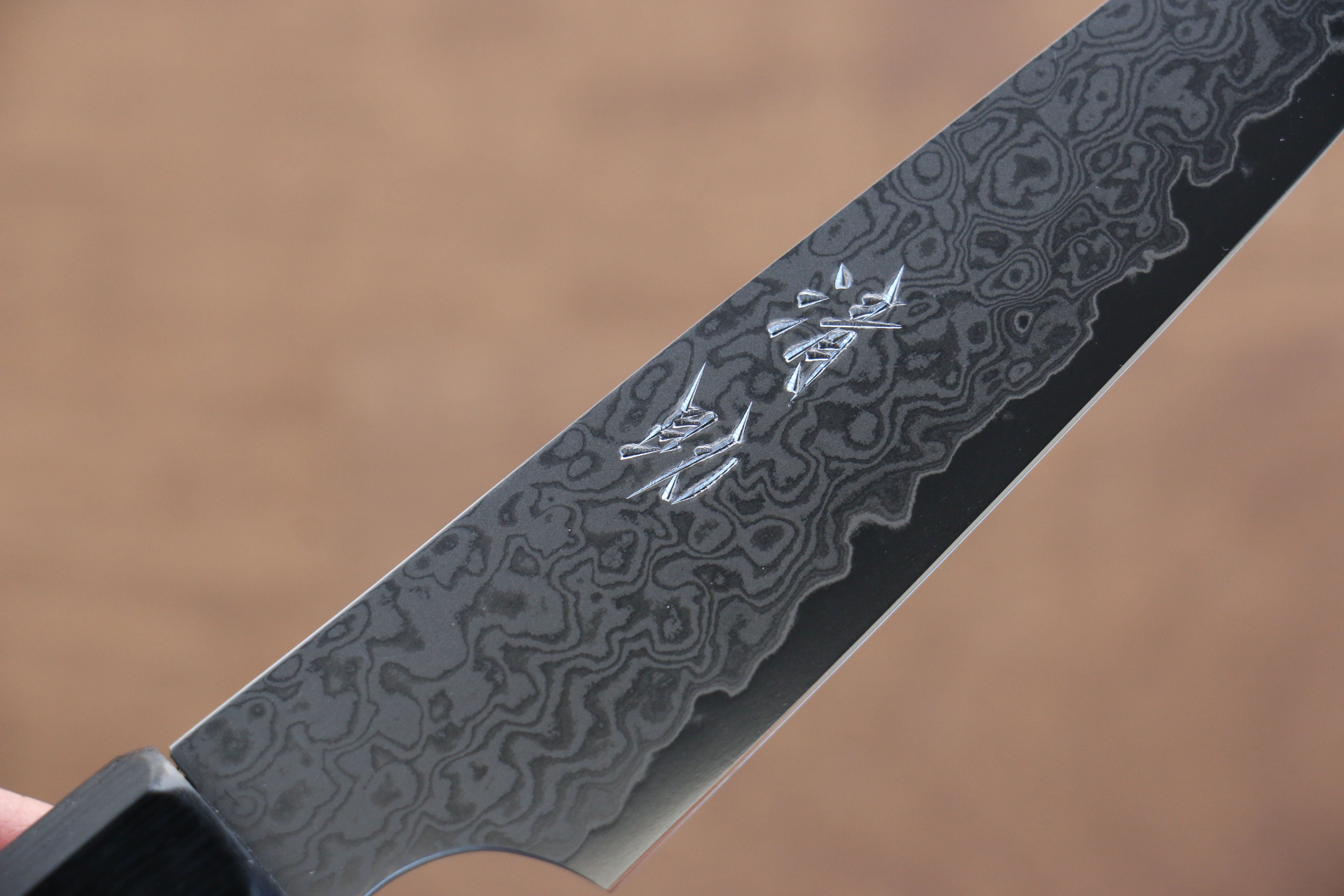 Seisuke VG10 33-Layer Damascus Kiritsuke Petty Utility Knife 120mm - Gray Pakkawood Handle - Perfect for Sushi, Vegetables & Precision Kitchen Tasks