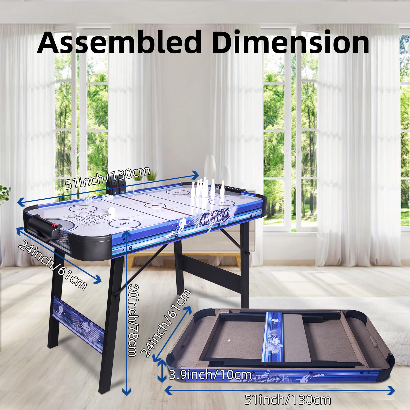 HLC 5-in-1 Portable Folding Game Set with Accessories - Perfect for Family Game Nights, Camping Trips & Indoor/Outdoor Entertainment