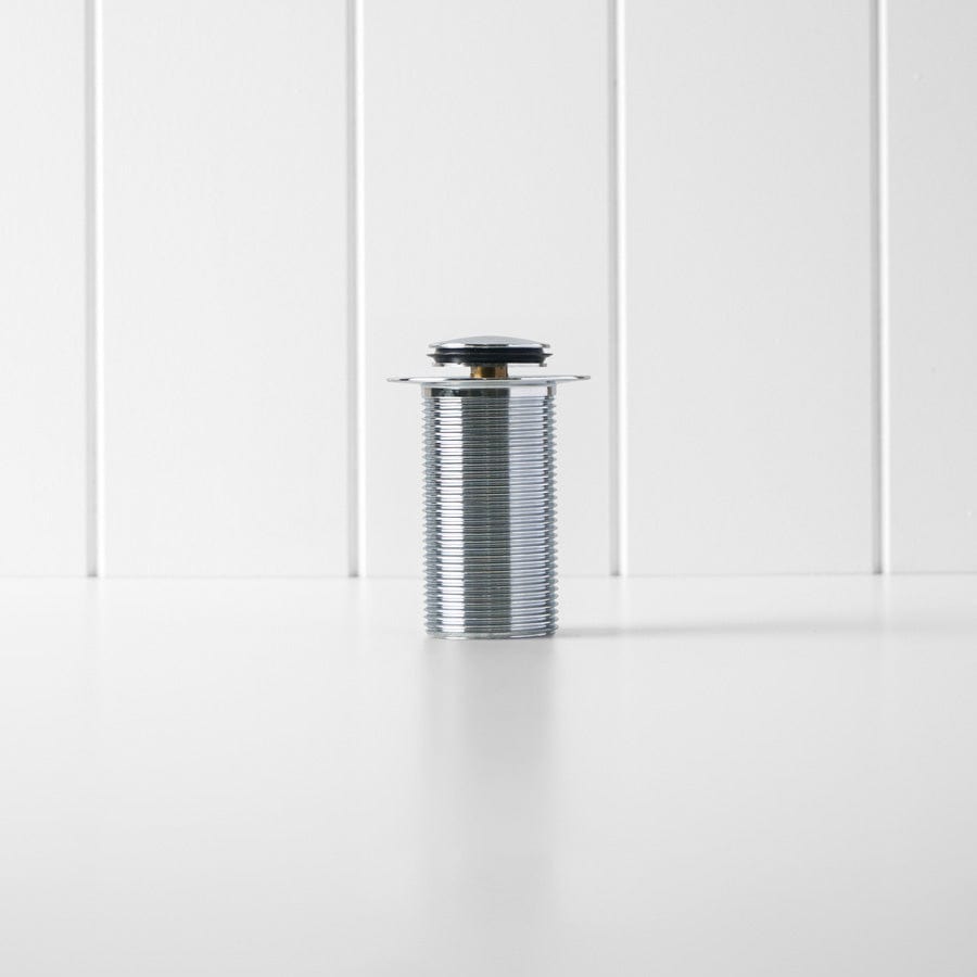 Pop Up Waste Chrome Drain with No Overflow - Perfect for Bathroom Sink & Vanity Installation