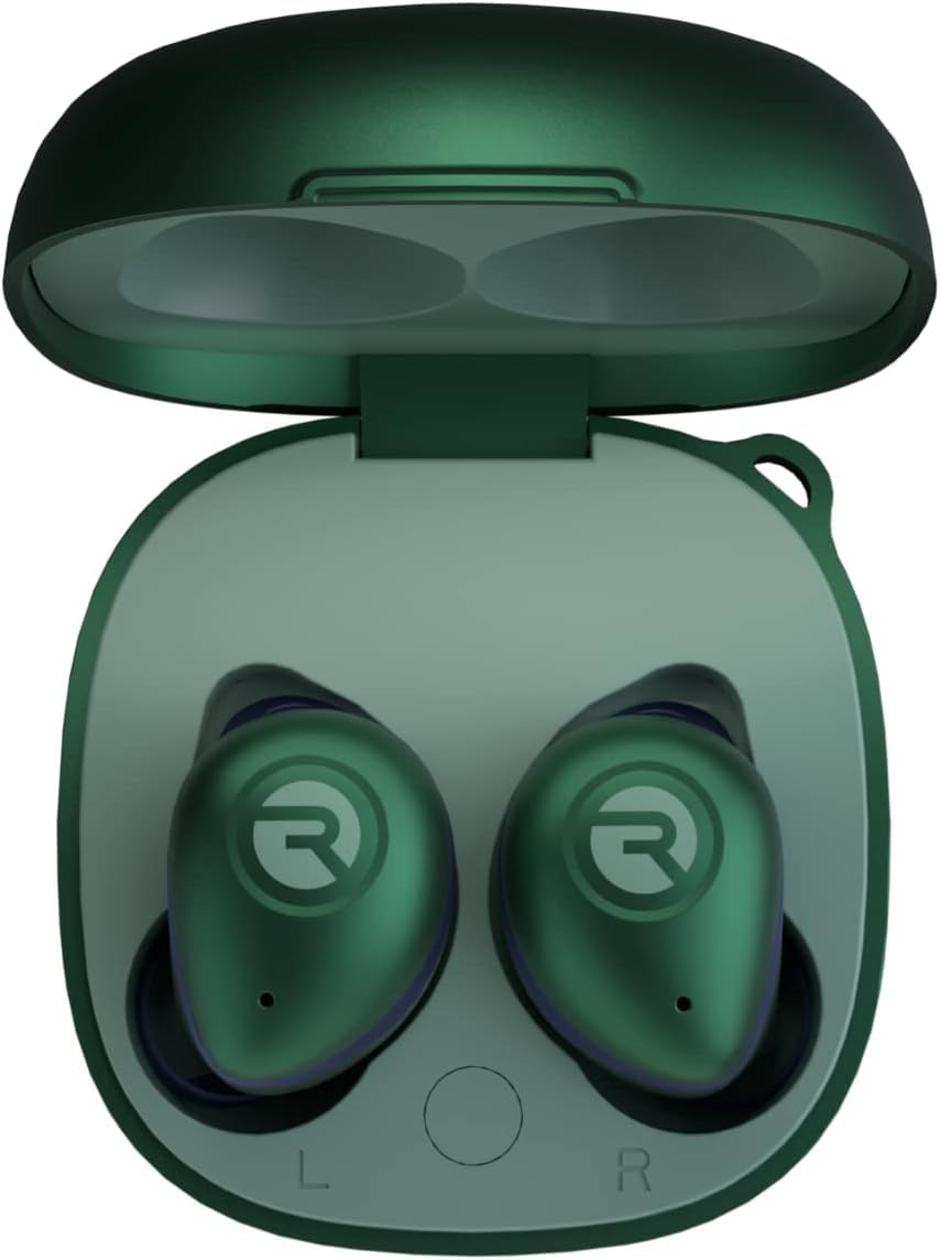 Raycon Fitness Bluetooth True Wireless Earbuds - Green | Sweatproof Wireless Earbuds for Running, Gym & Workouts | Secure Fit Earphones with Long Battery Life