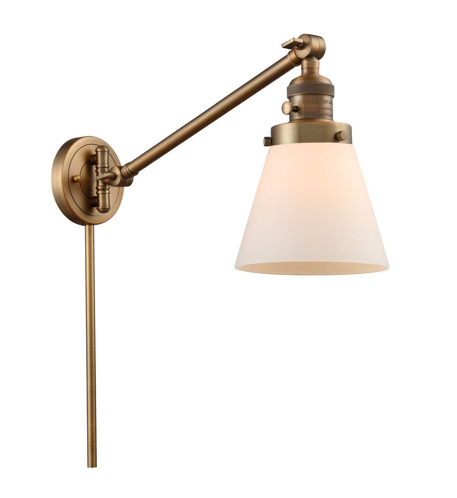 Innovations 237-PC-G63-LED Vintage Dimmable LED Swing Arm Lamp - 1 Light Polished Chrome Finish for Desk, Bedside & Reading Nook Lighting