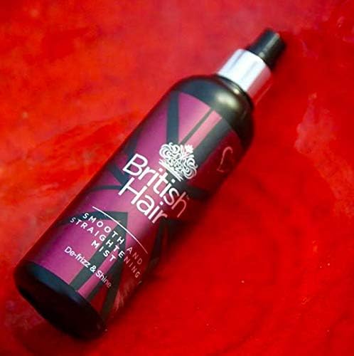 British Hair Smoothing & Straightening Mist for All Hair Types - Heat Protectant Styling Spray - Professional Haircare Treatment (200ml) - Perfect for Salon Styling & Daily Frizz Control