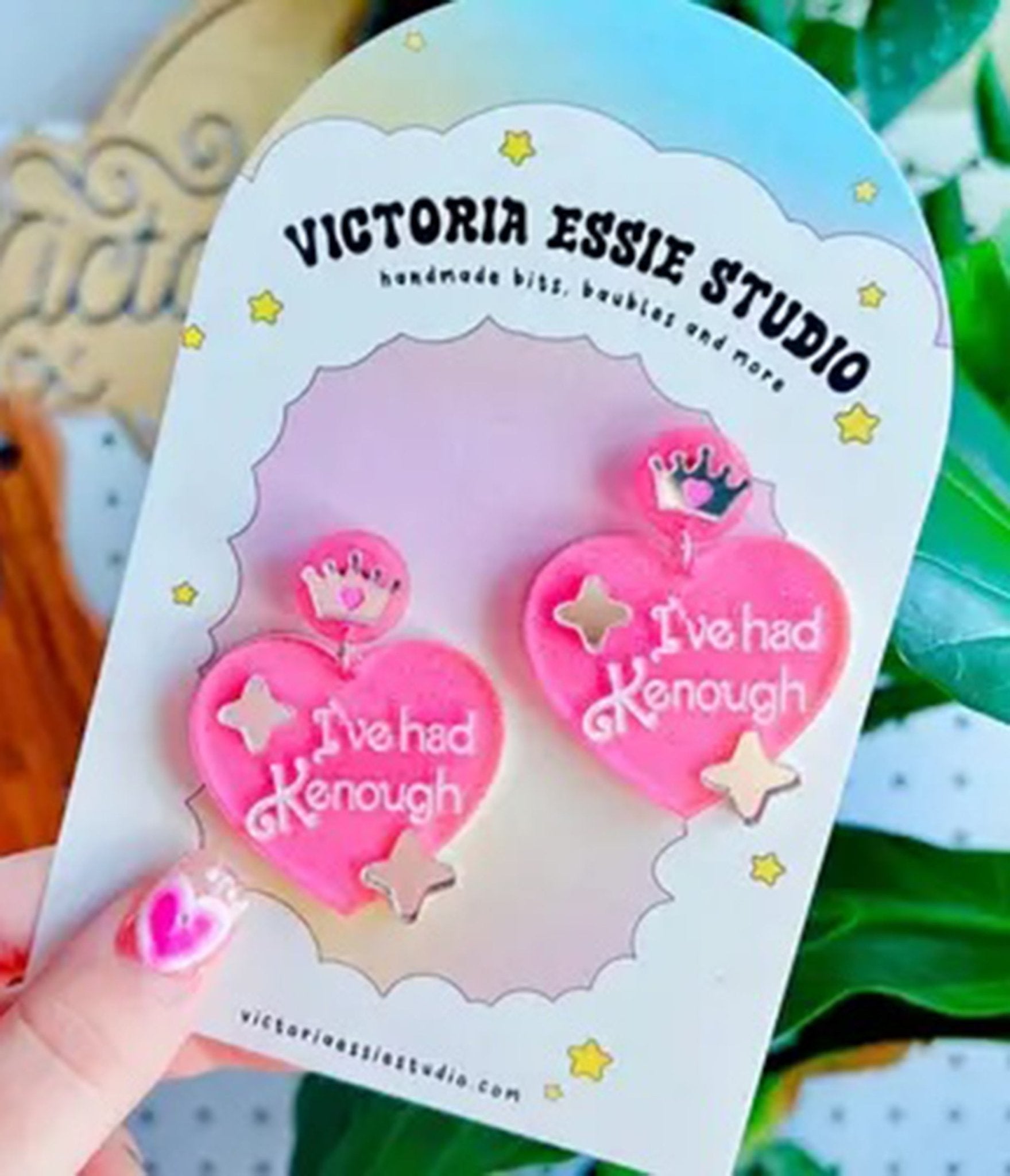 Kenough Heart Shaped Earrings - Cute Valentine's Day Gifts for Her, Dainty Gold Plated Stud Earrings for Women | Perfect for Date Night, Anniversary & Romantic Occasions