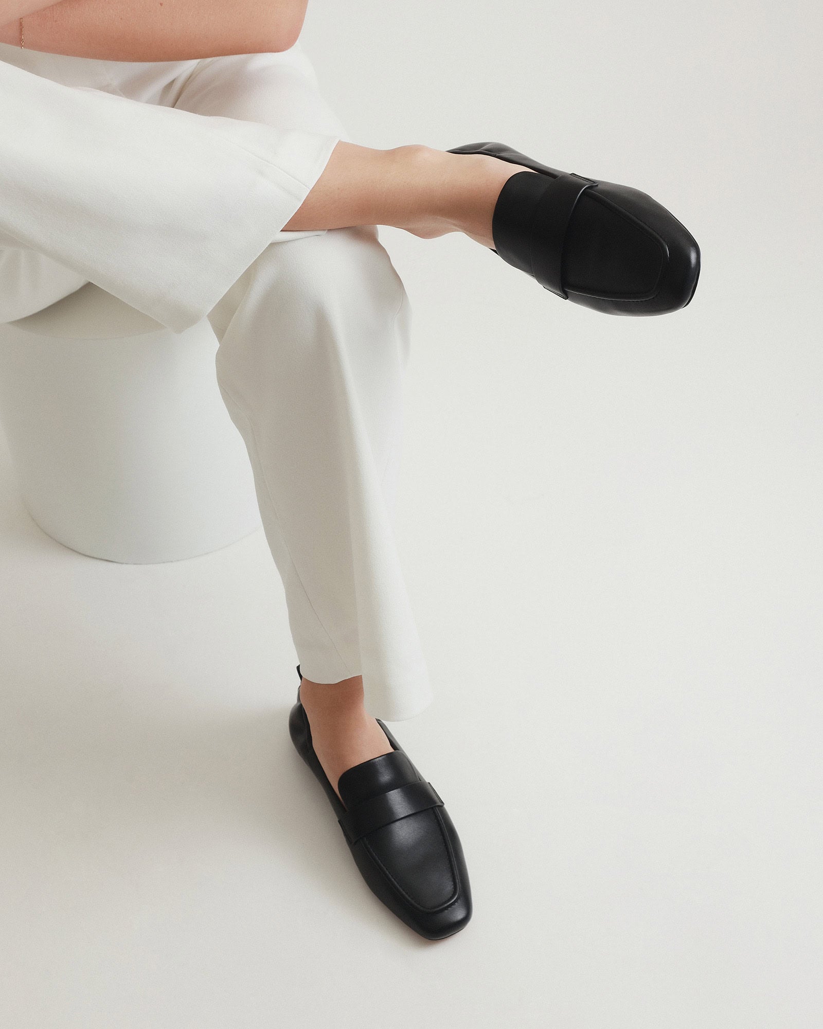 Premium Black Leather Bowen Loafers for Men - Comfortable & Stylish Slip-On Shoes for Business, Casual & Office Wear