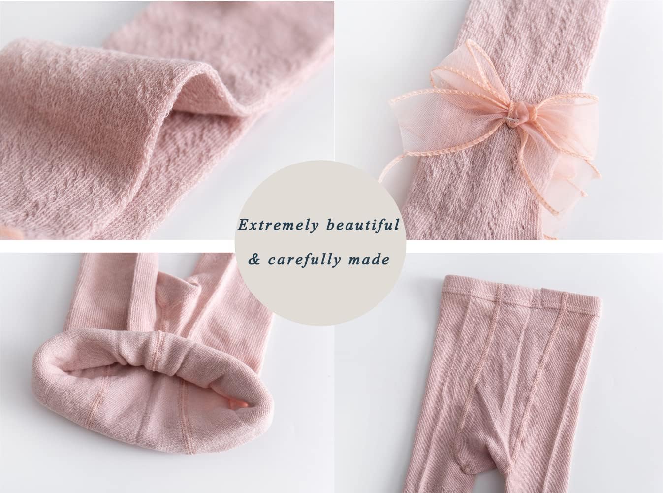 CHUNG Baby Girls' Thin Mesh Tights with Bowknot - Soft Newborn to Toddler Leggings (0-5 Years) | Perfect for Summer Outfits, Playtime & Special Occasions